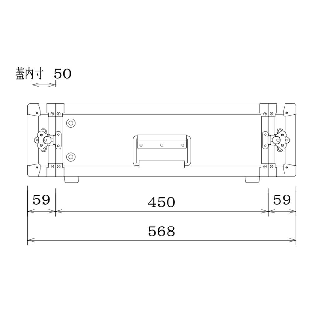 ラックケース3U（前後オープン仕様） KC HRC-3U [3Uハーフラックケース]｜ミュージックランドKEY