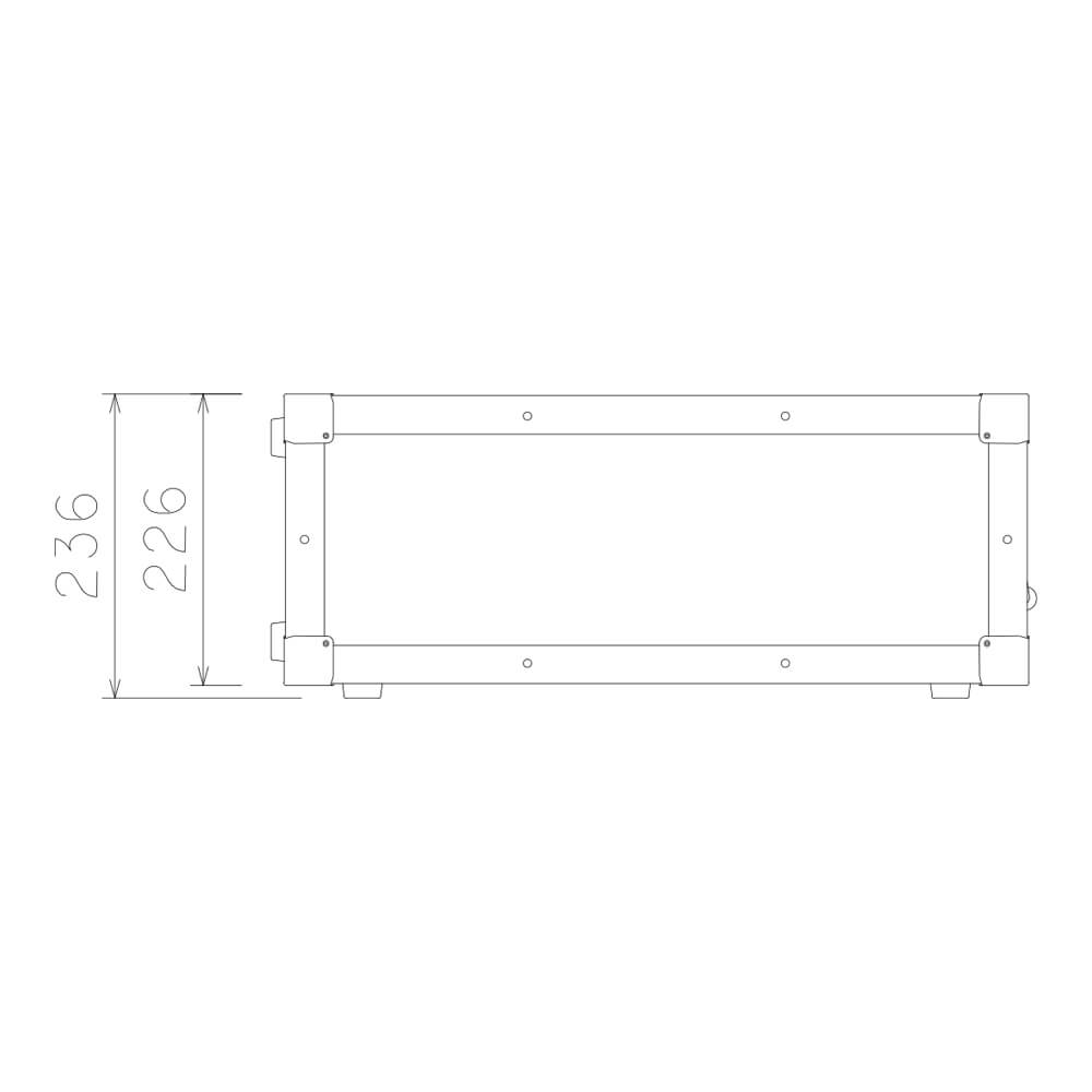 ARMOR 3Uラックケース D360 ARMOR 3U-D360 ラックケース(アルモア 高耐久性のFRP製 3Uラック