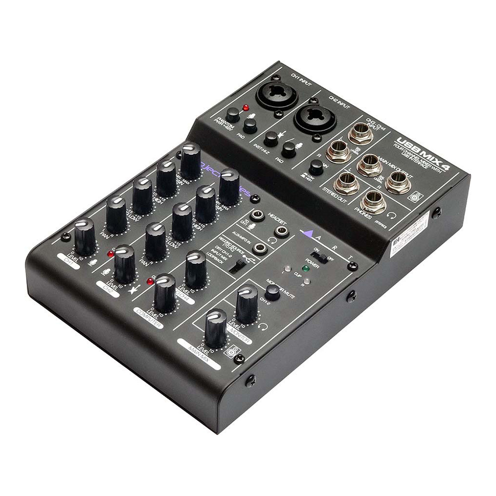 ART Pro Audio 4 Channel USB Recording Mixer