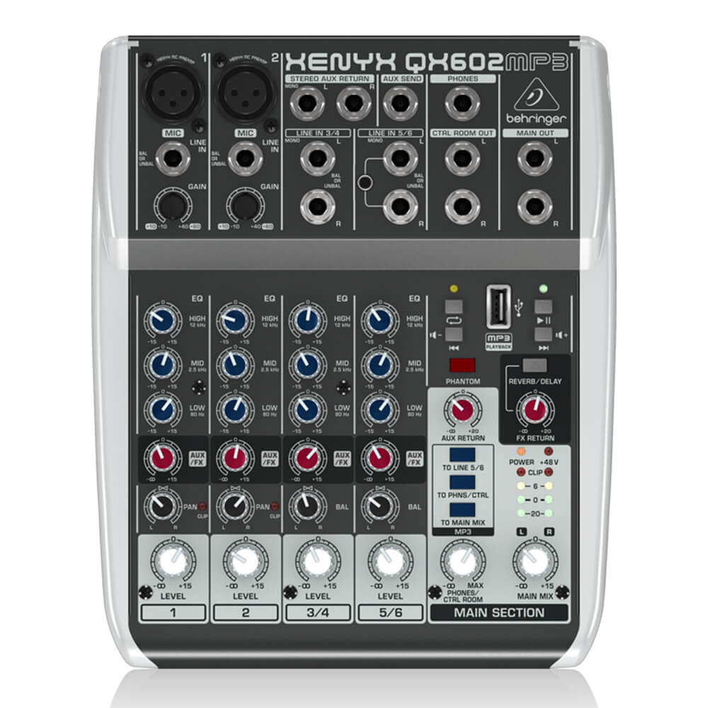 BEHRINGER 6chアナログミキサー オーディオインターフェイス　！美品！ BEHRINGER QX602MP3 XENYX｜ミュージックランドKEY
