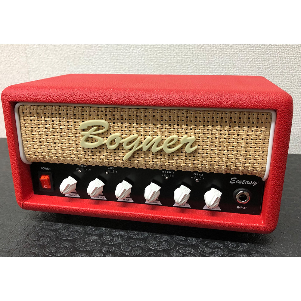 Bogner Ecstasy Mini Head Custom Color Red Tolex/Brown Grill/White Piping  [White knobs]｜ミュージックランドKEY