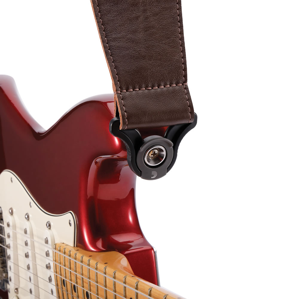D'Addario 3.0 Comfort Leather Auto Lock Guitar Strap, Brown
