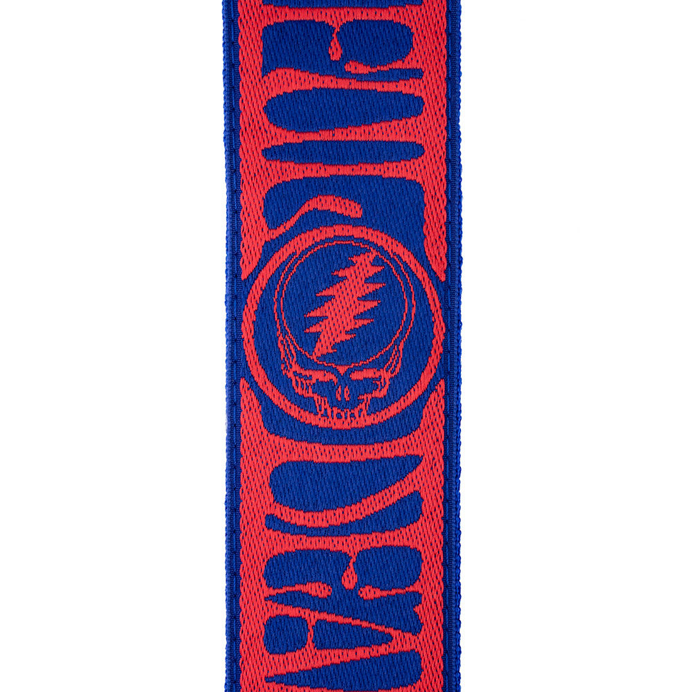 Red/Blue 50GD00 DAddario Accessories Grateful Dead Woven Guitar Strap Steal Your Face 