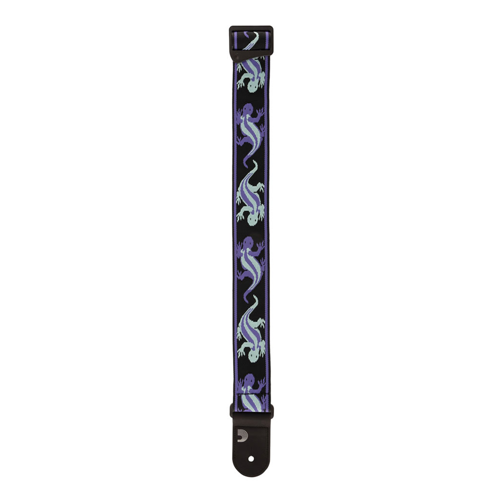 D'Addario Vintage Planet Waves Lizards Strap, Teal Lizards