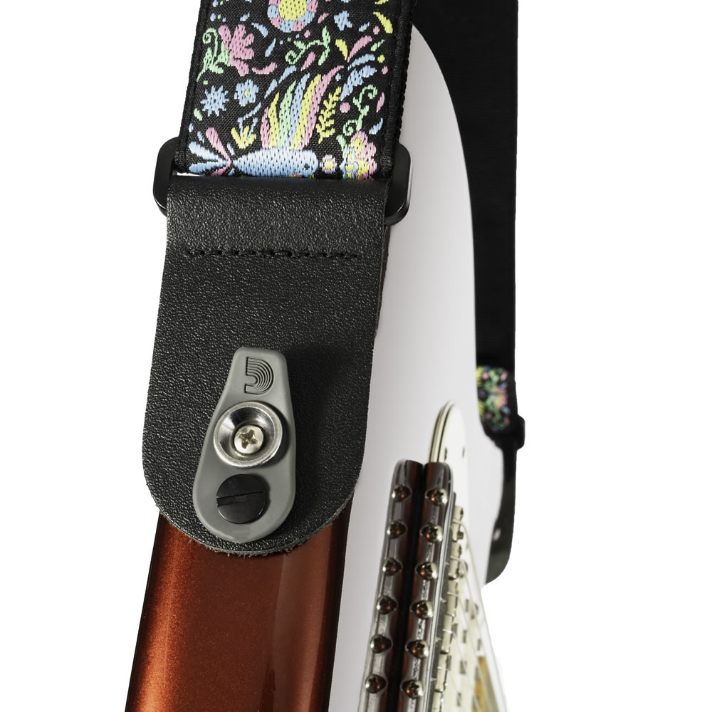 D'Addario 50mm Pad Lock Strap, Phoenix Dream [50TC01