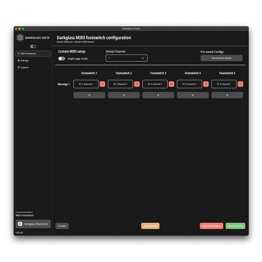 Darkglass Electronics MIDI Footswitch｜ミュージックランドKEY