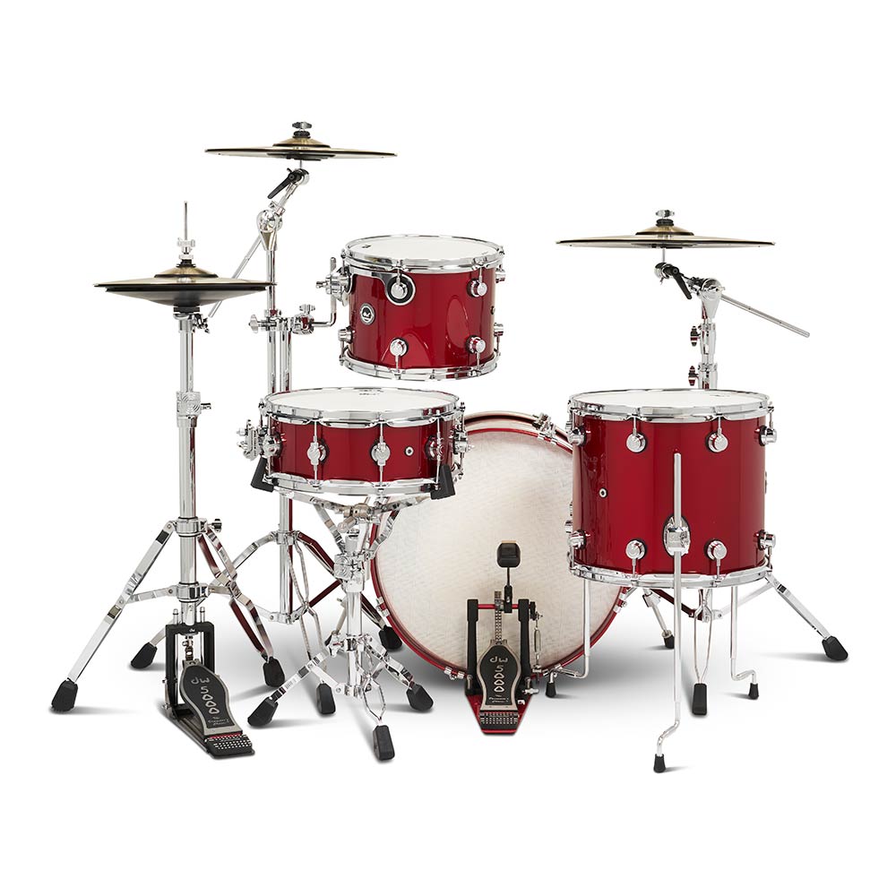 dw DWe 4-Piece Complete Bundle Kit Black Cherry Metallic Lacquer
