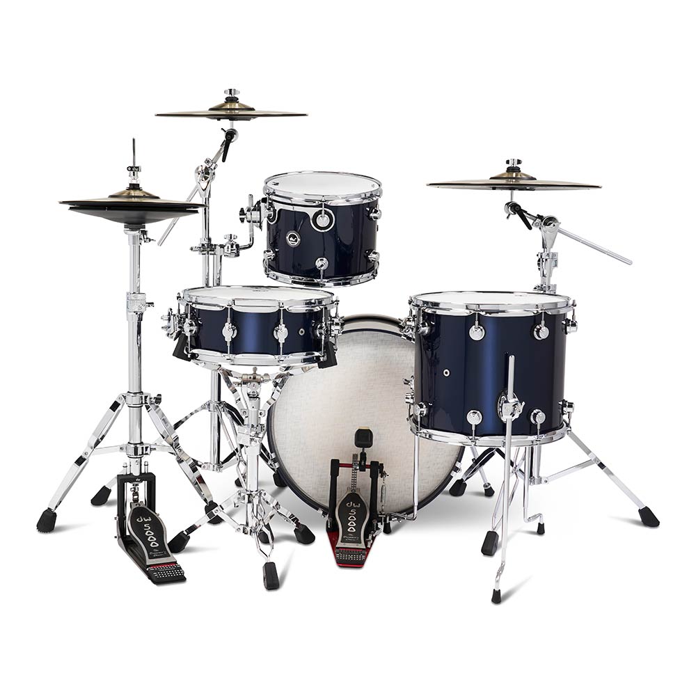 dw DWe 4-Piece Complete Bundle Kit Midnight Blue Metallic Lacquer