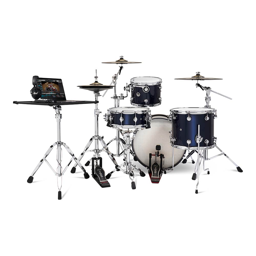 dw DWe 4-Piece Complete Bundle Kit Midnight Blue Metallic Lacquer 