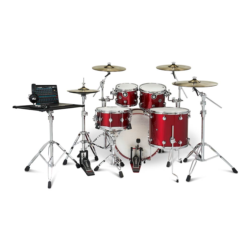 dw DWe 5-Piece Complete Bundle Kit Black Cherry Metallic Lacquer