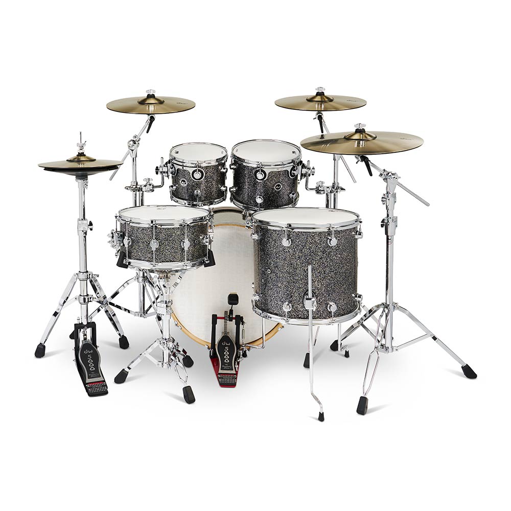 dw DWe 5-Piece Complete Bundle Kit Black Galaxy FinishPly™ Plus  set｜ミュージックランドKEY