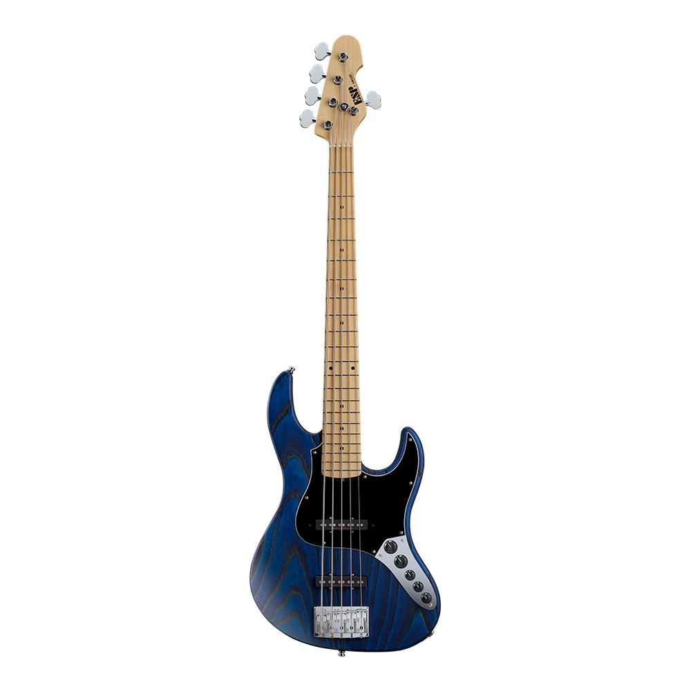 ESP エレキベース AMAZE ケース付 美品 ジャズ ロック バンド ライブ ESP AMAZE-AS-5 DWBBK (Driftwood Blue w/Black Filler)｜ミュージック