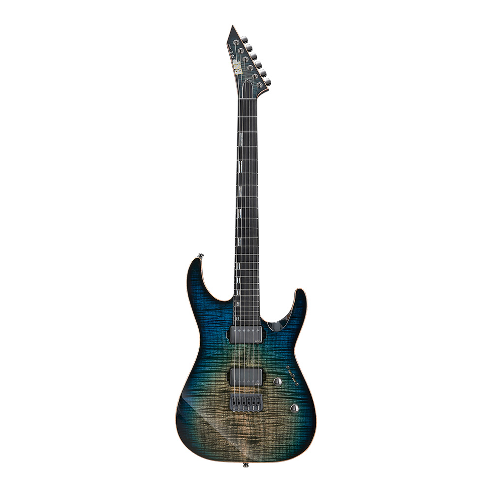 ESP M-II CTM NT/FM BKAQBC (Black Aqua Burst C w/Blue Pearl Black