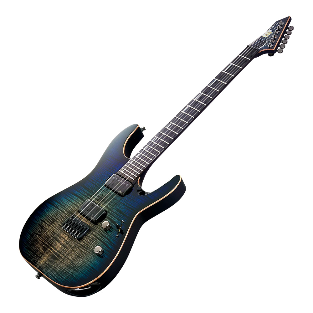 ESP M-II CTM NT/FM BKAQBC (Black Aqua Burst C w/Blue Pearl Black