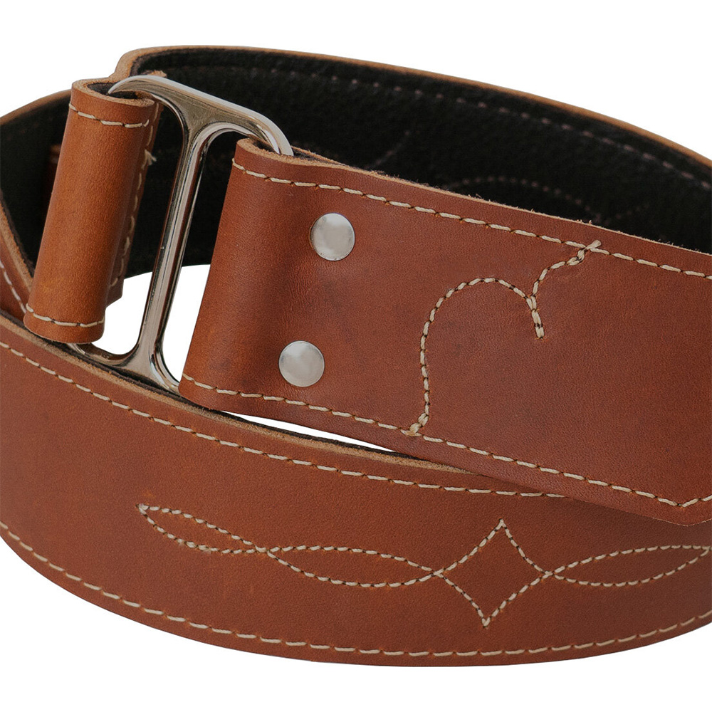 Franklin GSA-CA-NBS [Leather & Chrome Guitar Strap - Caramel