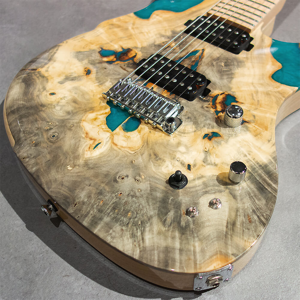 dragonfly BORDER 7st Custom 666 Buckeye Burl/Ash Green Resin