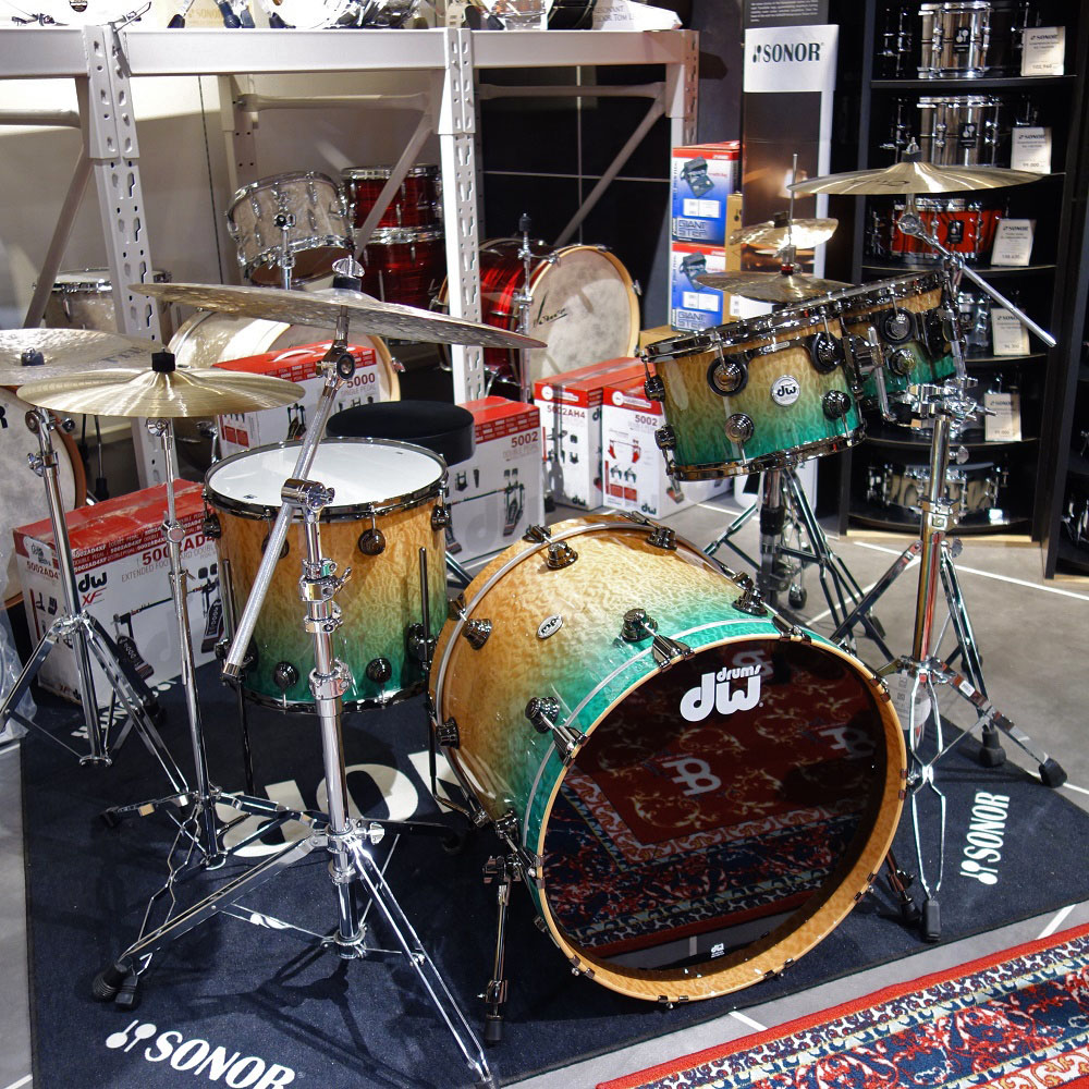 dw Collector's Maple&Mahogany Hybrid Shell Drum Set / Quilted 
