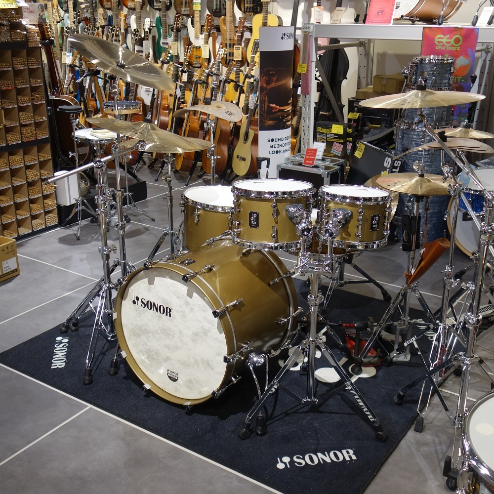 SONOR SQ1 Series Drum Shell Pack 322NMMH SGM サテン・ゴールド・メタリック｜ミュージックランドKEY