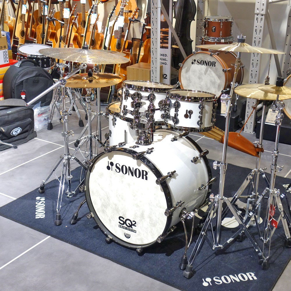 SONOR SQ2 Series Custom Order Drum Set WHITE SPARKLE MAPLE