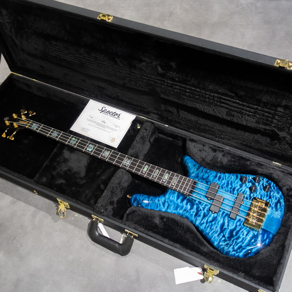 Spector USA Custom Shop NS-2 QM/QM M/EB EMG PJ-X Blue Top-Black Back Gloss  #1738｜ミュージックランドKEY