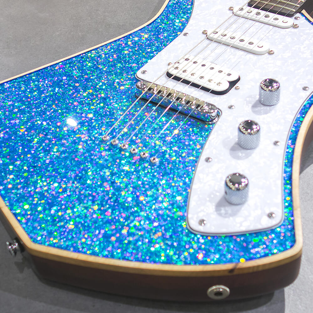 Cream Guitars Revolver Deluxe WG/R CH Blue Glitter