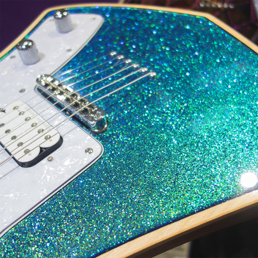 Cream Guitars Revolver Deluxe WG/R CH Blue Green Glitter