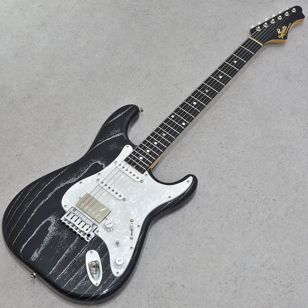 infinite ギター infinite Trad Fullsize ST Solid Black w/ Silver Grain 1pcs Ash