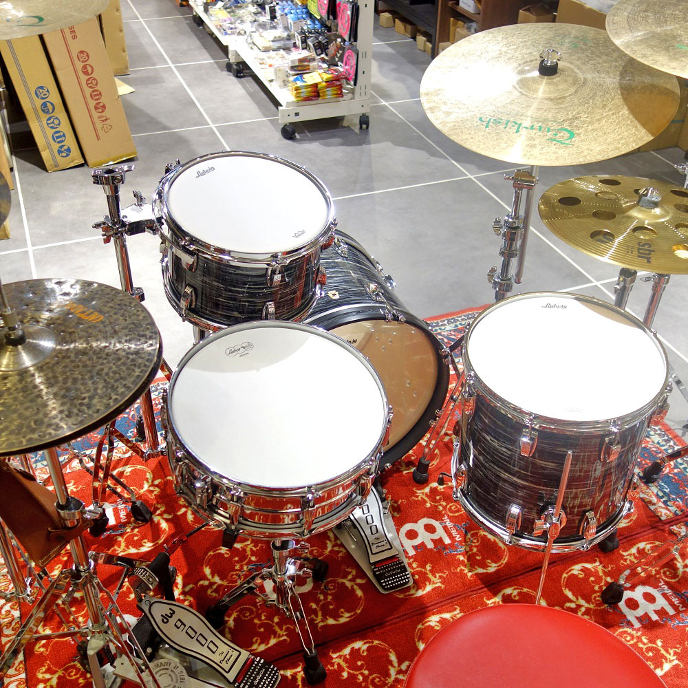Ludwig Legacy Maple Downbeat 3PC Drum Set Vintage Black Oyster
