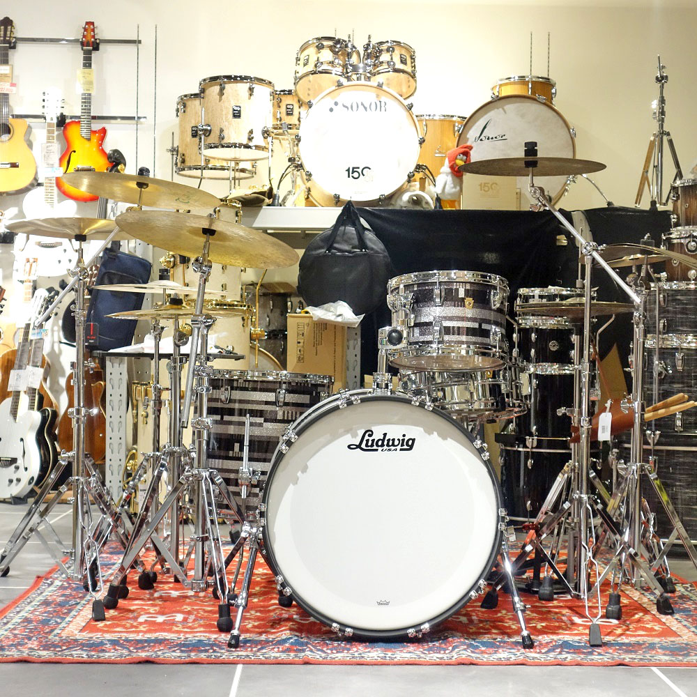 Ludwig Legacy Mahogany 3pc Shell Pack Digital Black Sparkle