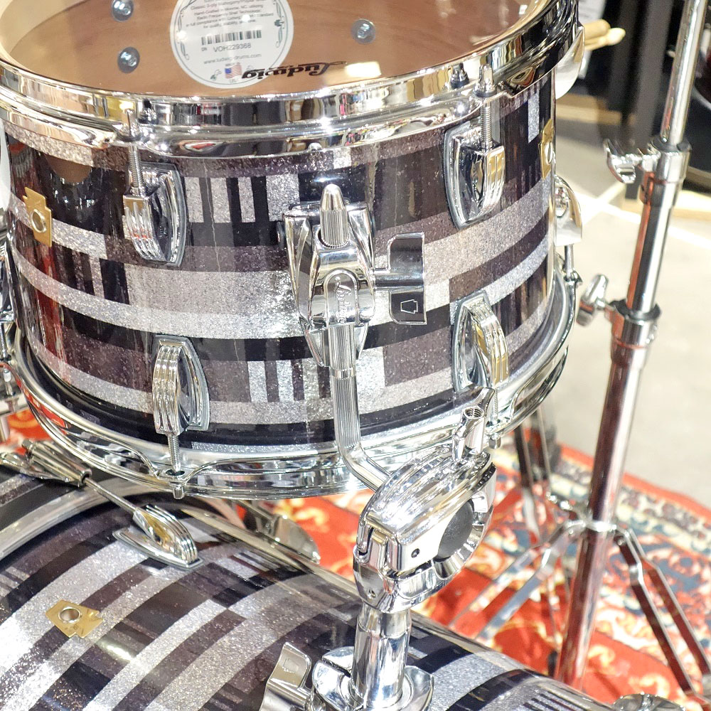 Ludwig Legacy Mahogany 3pc Shell Pack Digital Black Sparkle
