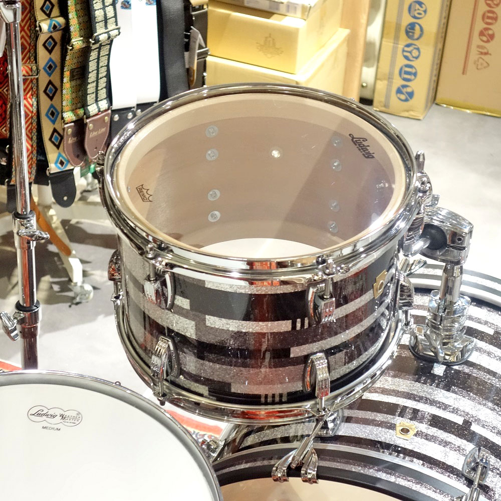 Ludwig Legacy Mahogany 3pc Shell Pack Digital Black Sparkle