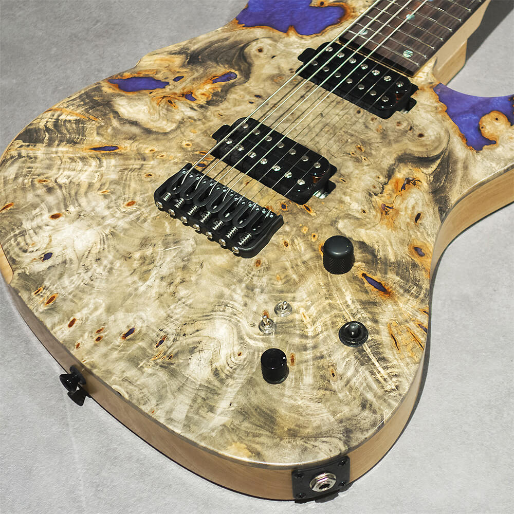 dragonfly BORDER 7st Custom 666 Buckeye Burl/Ash Blue Resin