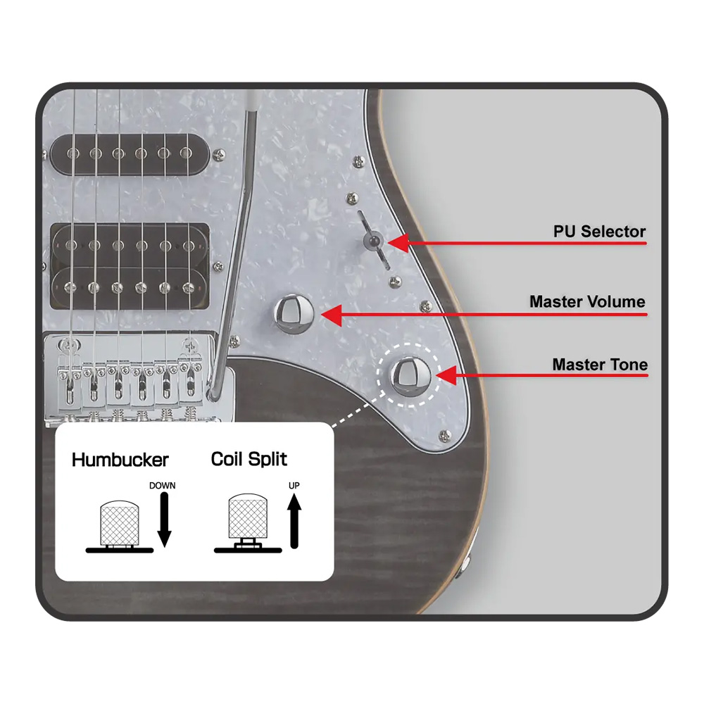 GrassRoots G-SNAPPER-CTM STBSB (See Thru Blue Sunburst