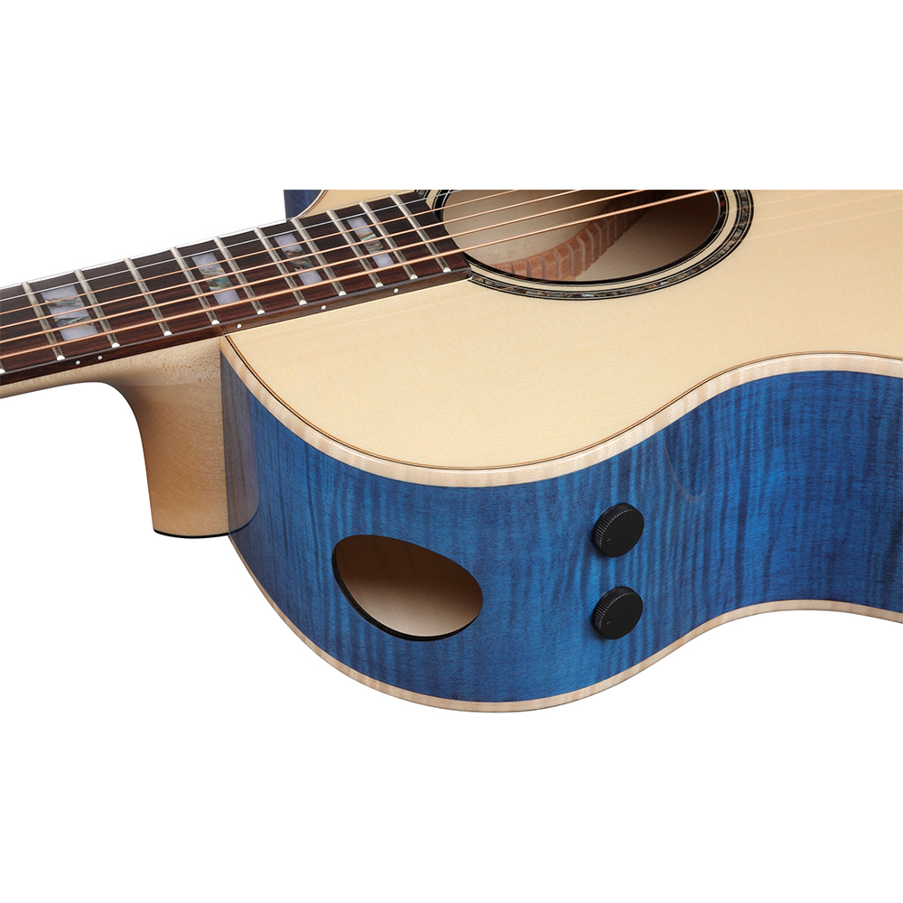 Ibanez AE390-NTA (Natural High Gloss Top, Aqua Blue High Gloss Back and  Sides)｜ミュージックランドKEY