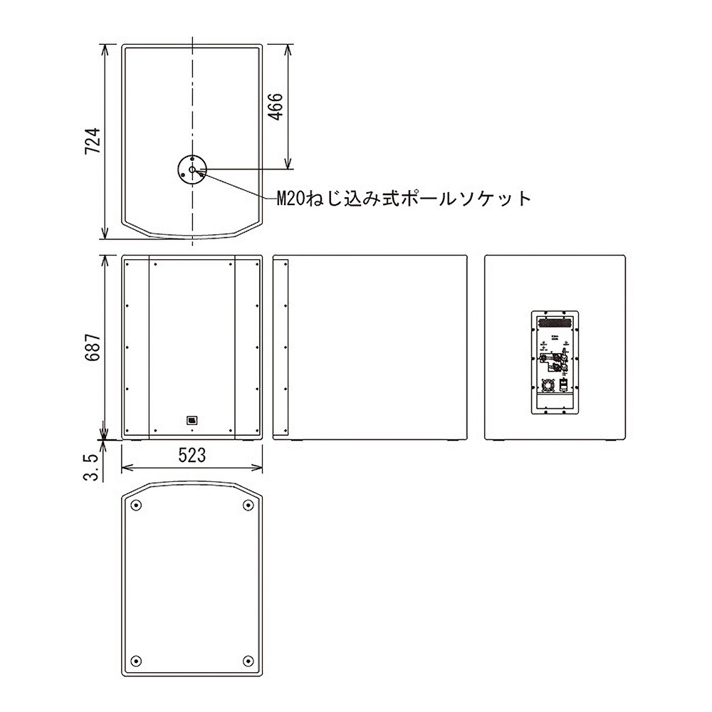JBL PROFESSIONAL PRX818XLFW Powered｜ミュージックランドKEY