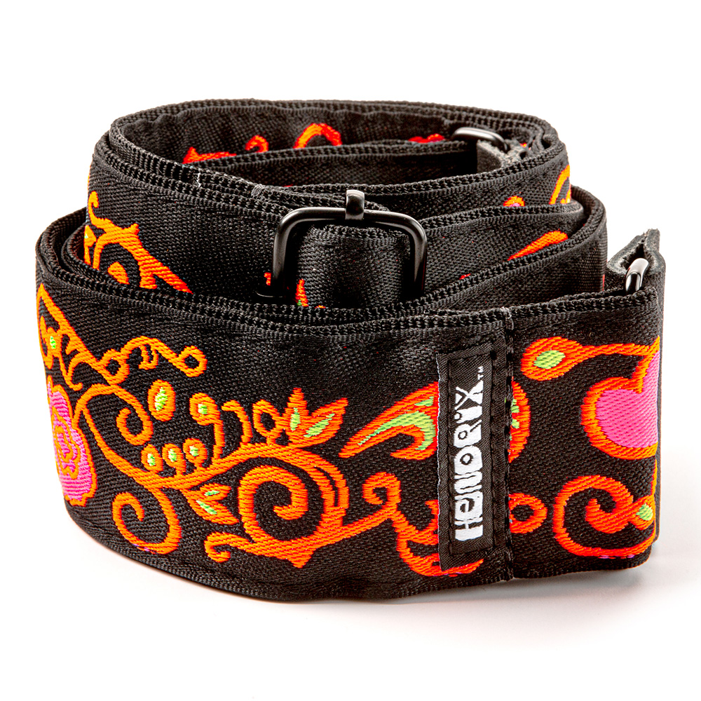 Jim Dunlop JIMI HENDRIX BLACKLIGHT MONTEREY ORANGE STRAP