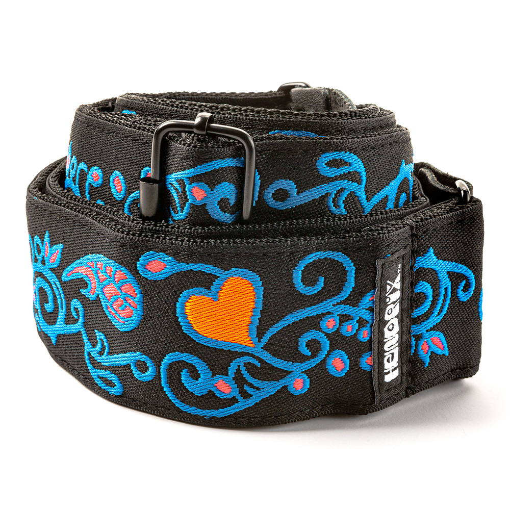 Jim Dunlop JIMI HENDRIX BLACKLIGHT MONTEREY BLUE STRAP [JH24