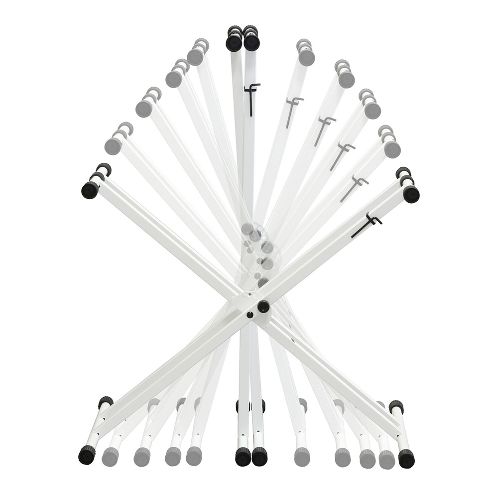 KIKUTANI KS-29WA WHT 組み立て式スチール製XX 型キーボード・スタンド