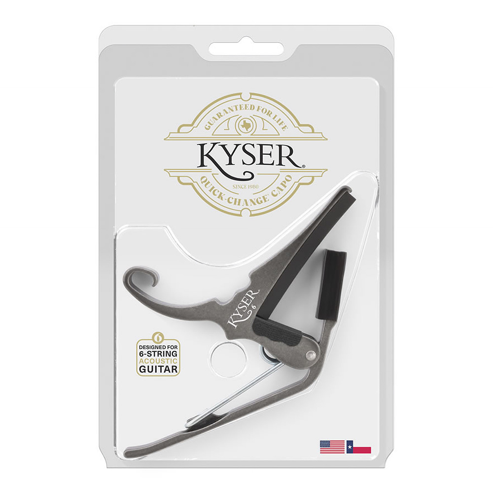 Kyser KG6BCA / Black Chrome [Quick-Change Acoustic Guitar Capo