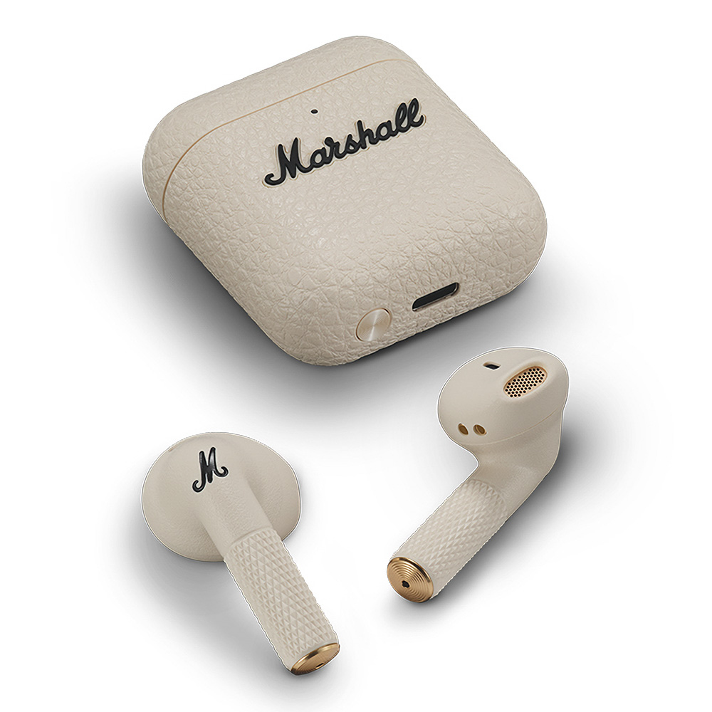 正規品 Marshall MinorⅣ Creamカラー Marshall、12mmドライバー搭載の完全ワイヤレスイヤホン「Minor