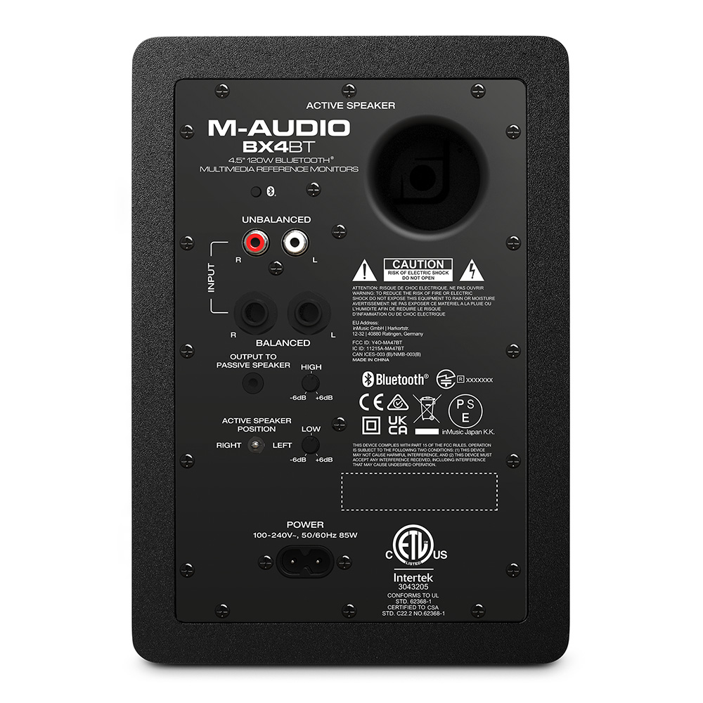 激安★M-Audio BX4BT モニタースピーカー 4.5インチ 120W Bluetooth対応 マルチメディア パワード・スピーカー ★新品送料込 モニタースピーカー