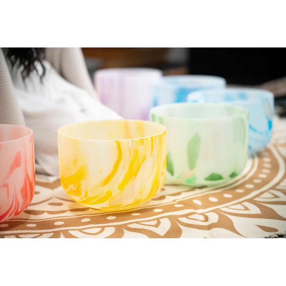 MEINL Sonic Energy 7-piece Marble Crystal Singing Bowl Chakra Set