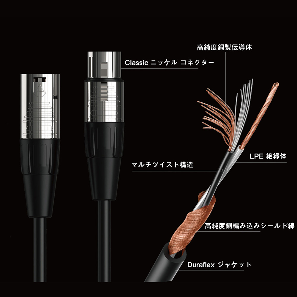 Zaolla ZMIC-120 マイクケーブル 6m MONSTER CLASS-M-20 [CLASSIC PRO MIC CABLE / 6m