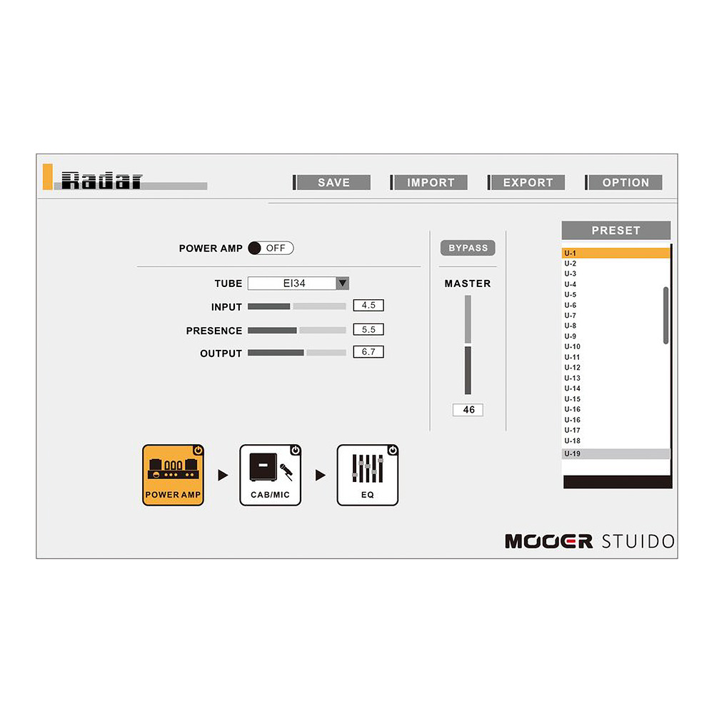 MOOER Radar｜ミュージックランドKEY