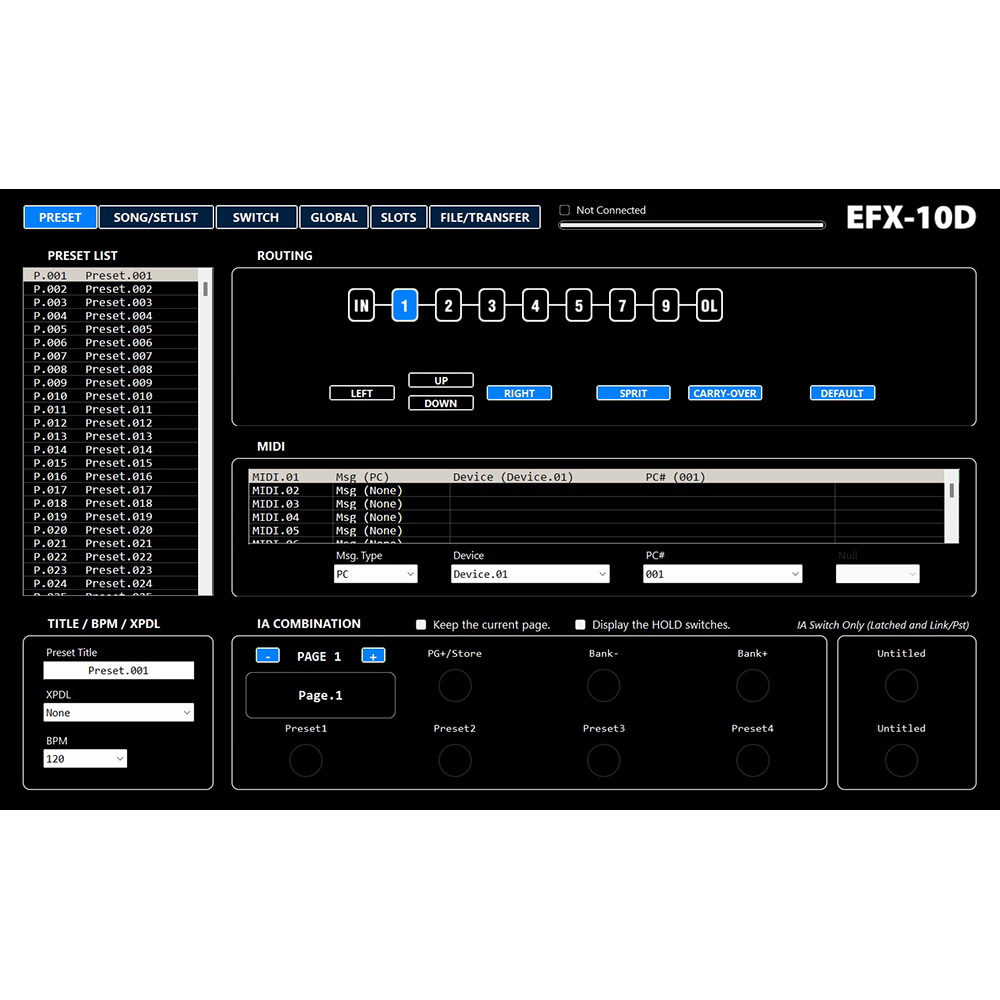 Musicom Lab EFX-10D　スイッチャー MusicomLAB | EFX-10D | MIDI ループ・スイッチャー | 製品情報