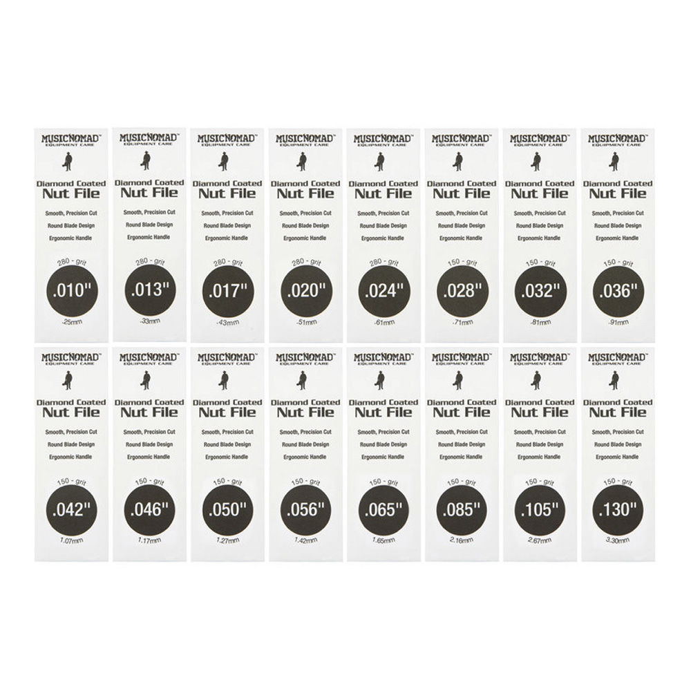 MUSIC NOMAD MN676 [16 pc. Diamond Coated Nut File Complete Shop