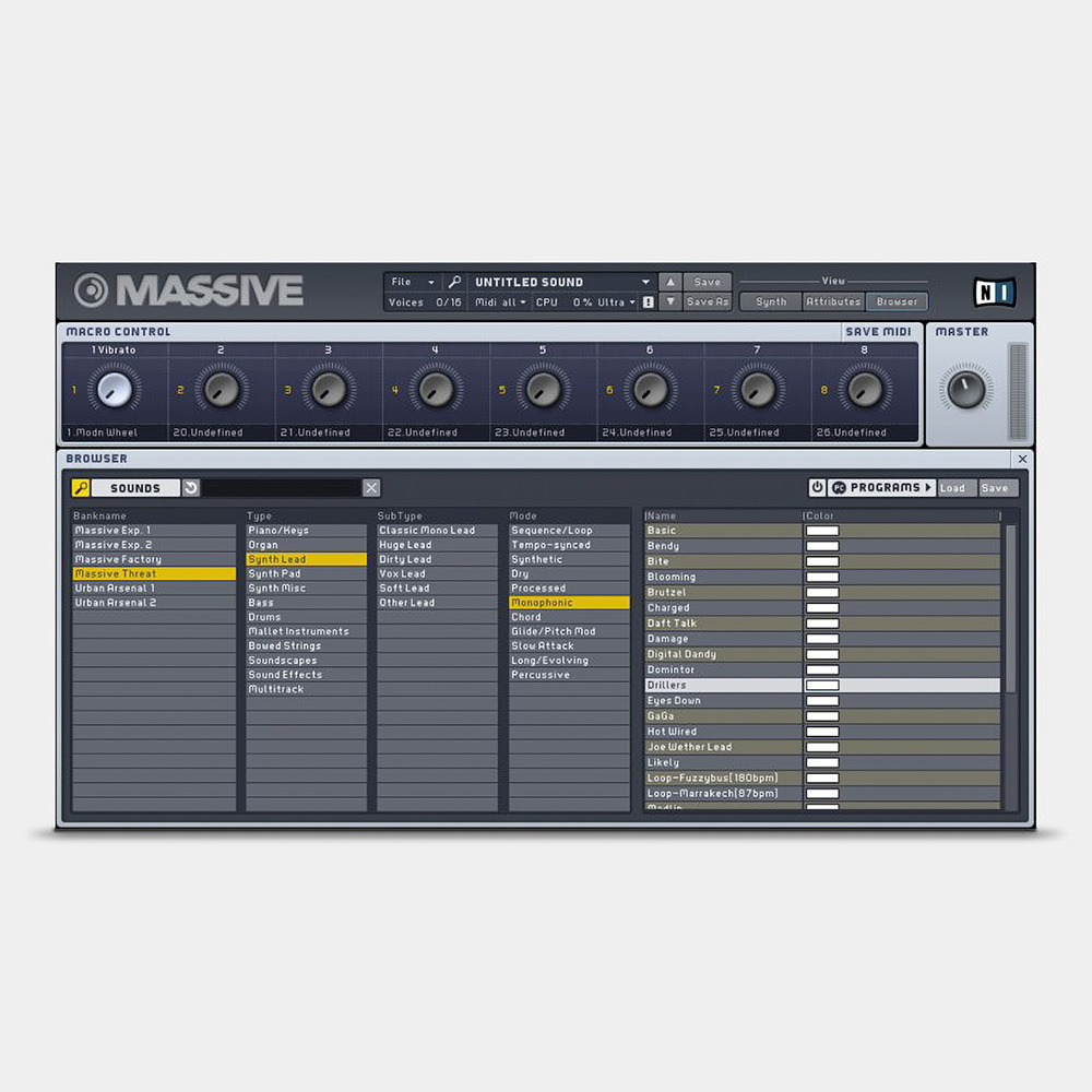 【正規品】 Massive synthesizer ソフト音源 「MASSIVE」 | SONICWIRE