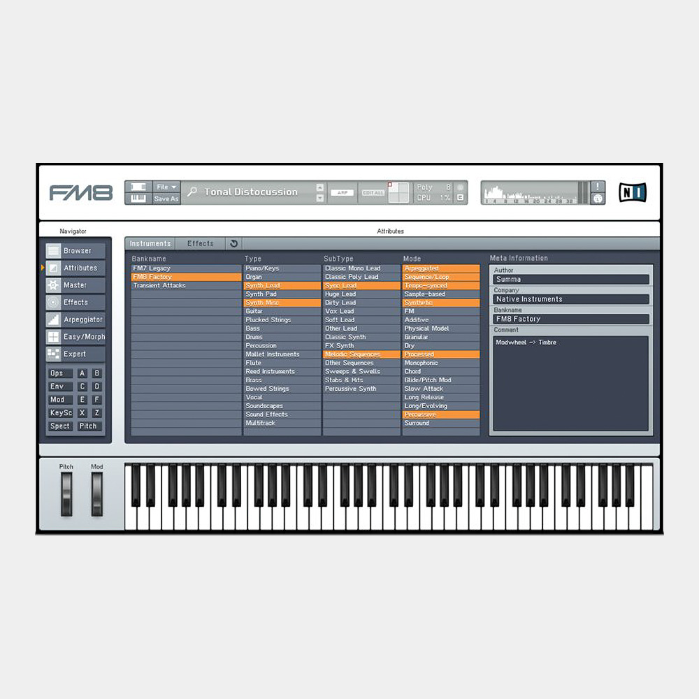 Native Instruments FM8｜ミュージックランドKEY