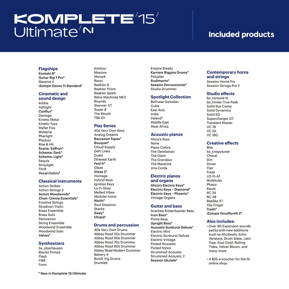 KOMPLETE 14 ULTIMATE Upgrade版 Native Instruments(ネイティブインストゥルメンツ) Komplete 15