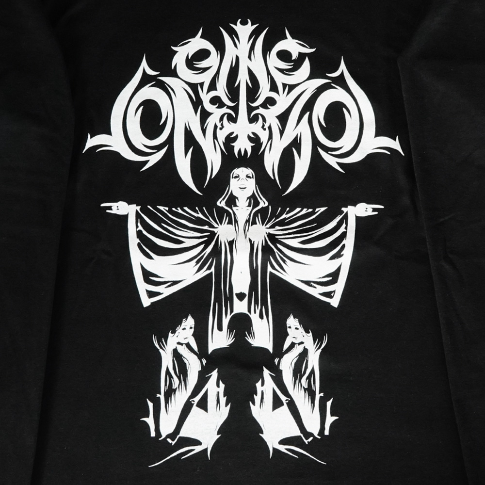 One Control デスメタル風ロゴ ロングTシャツ ブラック M One Control デスメタル風ロゴ ロングTシャツ ブラック M